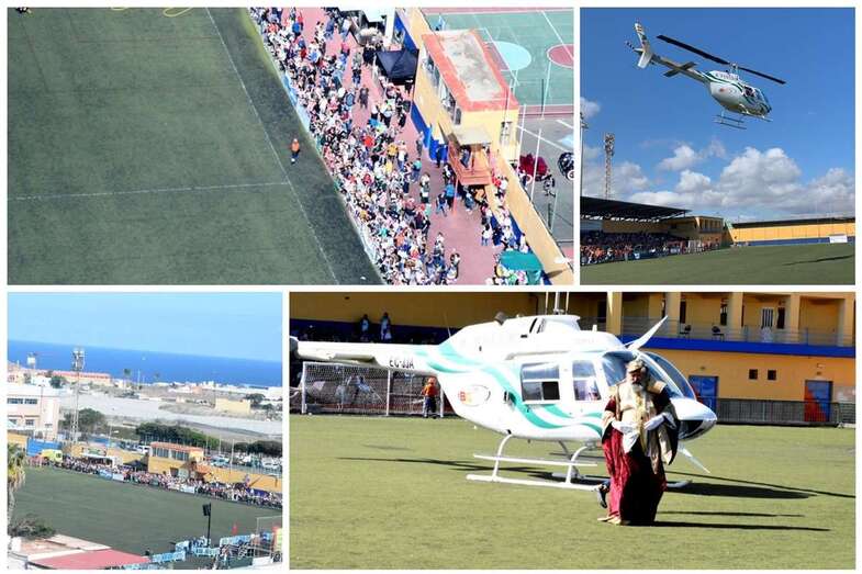 Diferentes momentos de la jornada mágica de este domingo en Telde (Foto Antonio Alí)